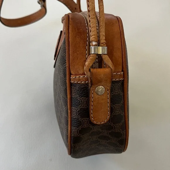Celine Vintage Brown & Tan Monogram Crossbody Bag - Picture 11 of 12